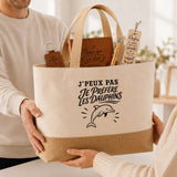 Coffret Cadeau J’peux pas je préfère les Dauphins – Sac jute, carnet, stylo, porte-clés et marque-page