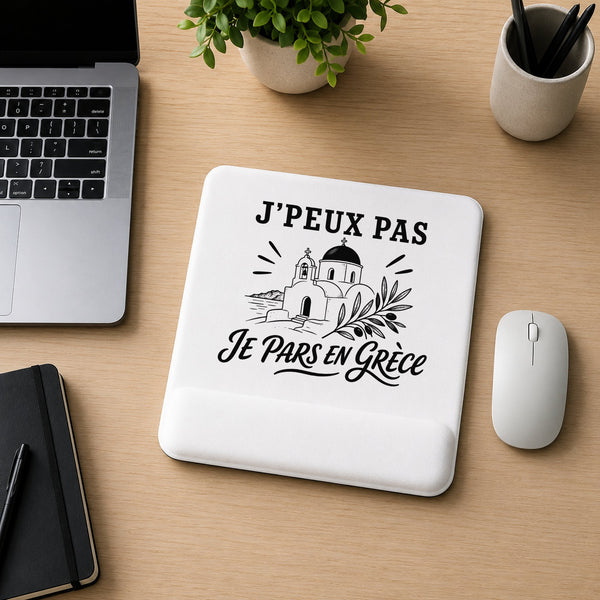 Tapis de Souris J’peux pas je pars en Grèce