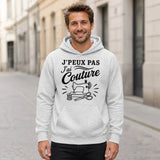 Sweat à Capuche J’peux pas j’ai couture J'peux pas minimaliste