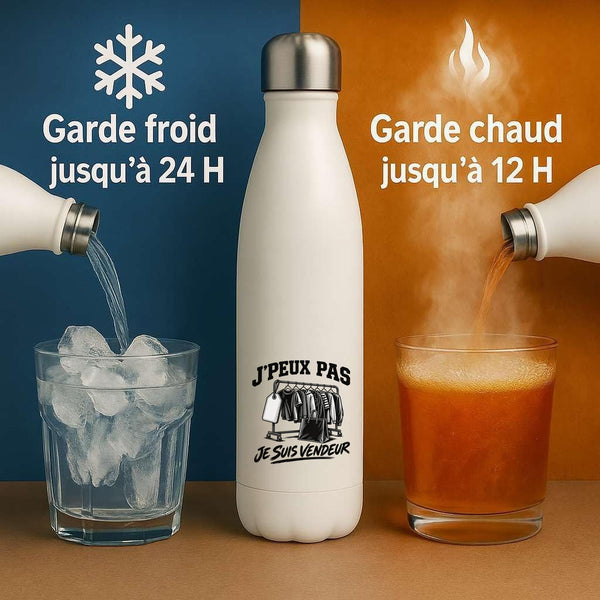 Gourde Isotherme J’peux pas je suis Vendeur