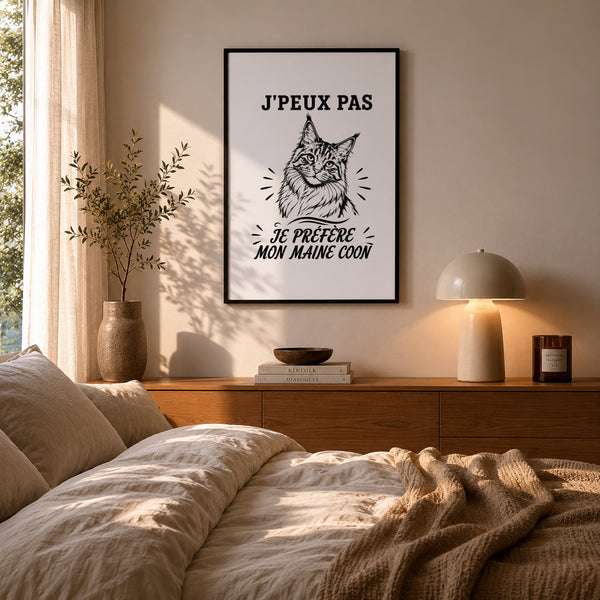 Poster J’peux pas je préfère mon Maine Coon