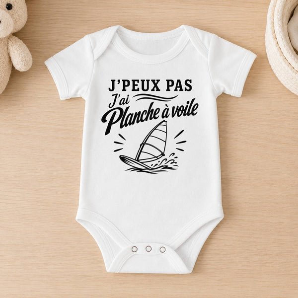 Body Bébé J’peux pas j’ai planche à voile J'peux pas minimaliste