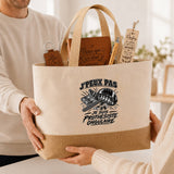 Coffret Cadeau J’peux pas je suis Prothésiste ongulaire – Sac jute, carnet, stylo, porte-clés et marque-page