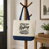 Grand Sac Cabas Fond Bleu J’peux pas j’ai Rafting
