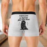 Boxer Homme J’peux pas je préfère mon Terre-Neuve – Impression au dos