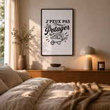 Poster J’peux pas j’ai Potager