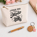 Coffret Cadeau J’peux pas j’ai Moto – Trousse, stylo bambou et porte-clés