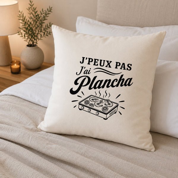 Housse de Coussin J’peux pas j’ai Plancha