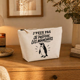 Trousse Beige J’peux pas je préfère les Manchots