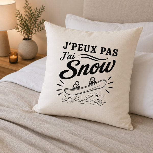 Housse de Coussin J’peux pas j’ai Snow