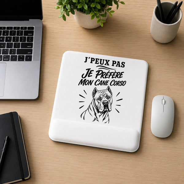 Tapis de Souris J’peux pas je préfère mon Cane Corso