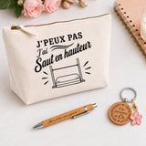 Coffret Cadeau J’peux pas j’ai Saut en hauteur – Trousse, stylo bambou et porte-clés