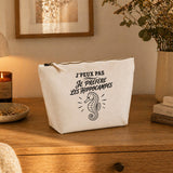 Trousse Beige J’peux pas je préfère les Hippocampes