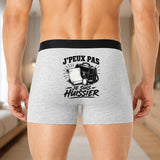 Boxer Homme J’peux pas je suis Huissier – Impression au dos