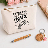 Coffret Cadeau J’peux pas j’ai BMX – Trousse, stylo bambou et porte-clés
