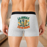 Boxer Homme La chorale c'est ma thérapie – Impression au dos