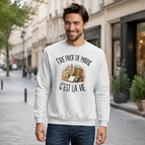 Sweat Gris Chiné Être prof de maths c'est la vie