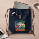 Sac à Dos avec Pochette Avant Bleu Marine La bretagne c'est ma thérapie