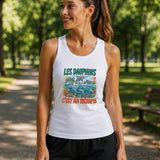 Débardeur Femme Les dauphins c'est ma thérapie