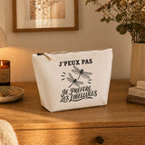 Trousse Beige J’peux pas je préfère les Libellules