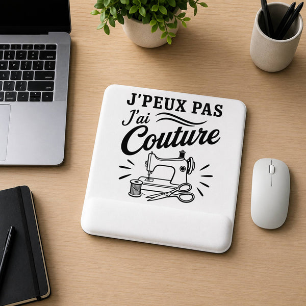 Tapis de Souris J’peux pas j’ai couture J'peux pas minimaliste