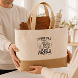 Coffret Cadeau J’peux pas je suis Facteur – Sac jute, carnet, stylo, porte-clés et marque-page