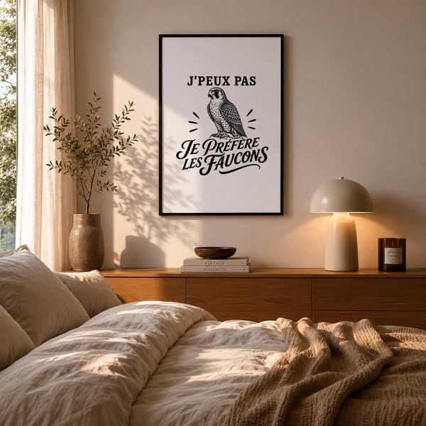 Poster J’peux pas je préfère les Faucons