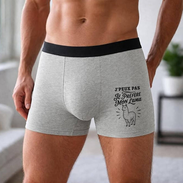 Boxer Homme J’peux pas je préfère mon Lama – Impression devant