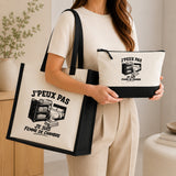 Ensemble Cabas et Trousse J’peux pas je suis Femme de chambre
