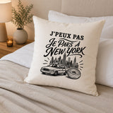 Housse de Coussin J’peux pas je pars à New York