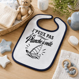 Bavoir Bébé J’peux pas j’ai planche à voile J'peux pas minimaliste