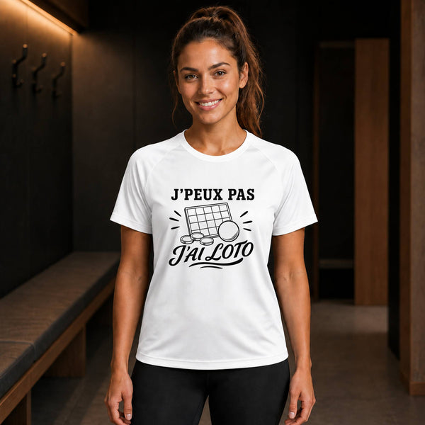 T-shirt de Sport Femme J’peux pas j’ai Loto