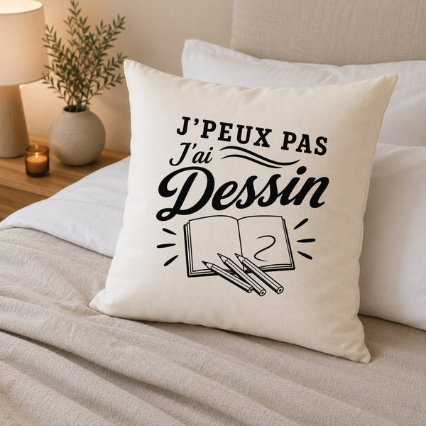 Housse de Coussin J’peux pas j’ai Dessin