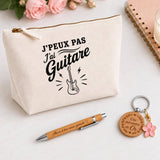 Coffret Cadeau J’peux pas j’ai Guitare – guitare électrique – Trousse, stylo bambou et porte-clés