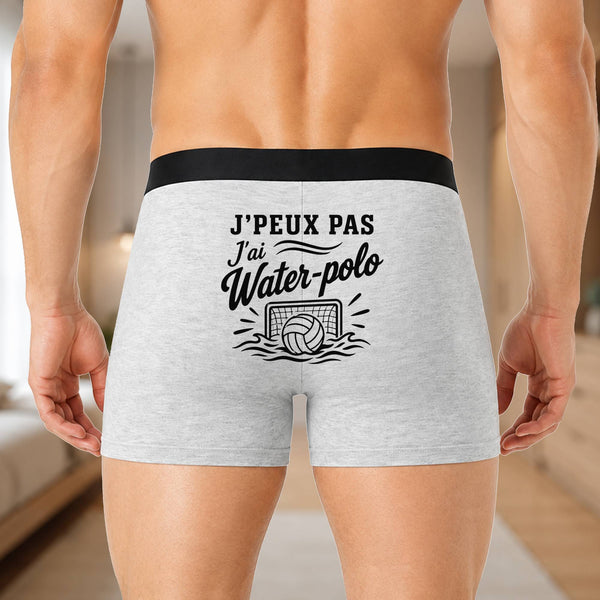 Boxer Homme J’peux pas j’ai Water-polo – Impression au dos