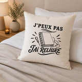 Housse de Coussin J’peux pas j’ai Reliure