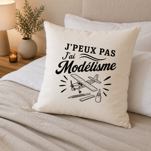 Housse de Coussin J’peux pas j’ai Modélisme – modélisme aérien (avion)