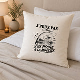 Housse de Coussin J’peux pas j’ai Pêche à la mouche