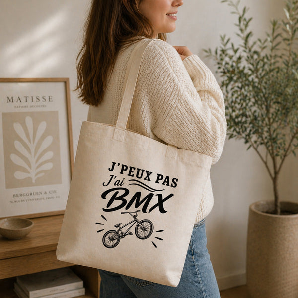 Tote Bag Beige J’peux pas j’ai BMX