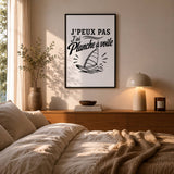 Poster J’peux pas j’ai planche à voile J'peux pas minimaliste