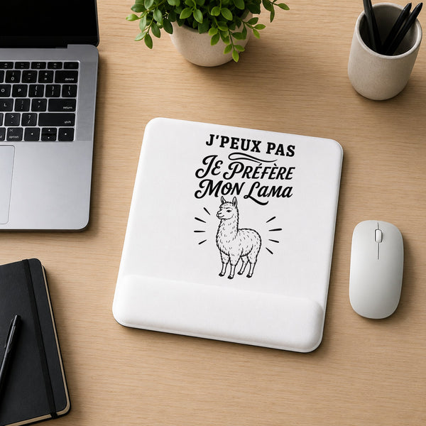 Tapis de Souris J’peux pas je préfère mon Lama
