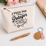 Coffret Cadeau J’peux pas j’ai Potager – Trousse, stylo bambou et porte-clés