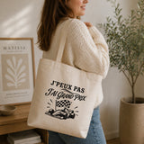 Tote Bag Beige J’peux pas j’ai Grand Prix