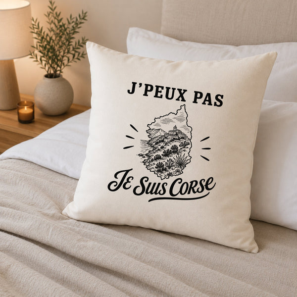 Housse de Coussin J’peux pas je suis Corse