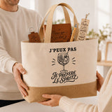 Coffret Cadeau J’peux pas je préfère le Spritz – Sac jute, carnet, stylo, porte-clés et marque-page