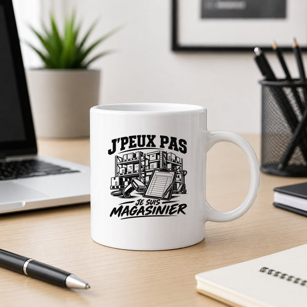 Mug J’peux pas je suis Magasinier