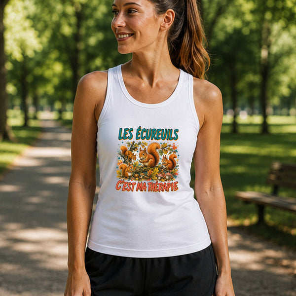 Débardeur Femme Les écureuils c'est ma thérapie