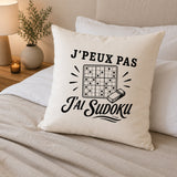 Housse de Coussin J’peux pas j’ai Sudoku