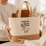 Coffret Cadeau J’peux pas je préfère ma Chèvre – Sac jute, carnet, stylo, porte-clés et marque-page