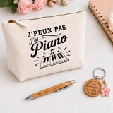 Coffret Cadeau J’peux pas j’ai Piano – Trousse, stylo bambou et porte-clés